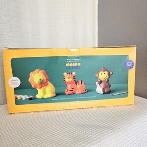Paint Your Own Ceramic Animal Kit Lion Monkey Tiger Ready To Paint Craft